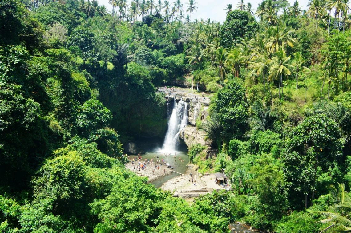 Sunrise hike up Mount Batur and cool off at nearby waterfalls in Bali