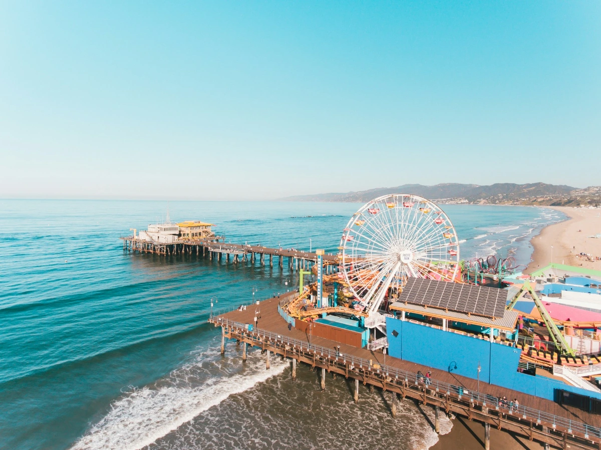 Relax at Santa Monica Beach and Pier in Los Angeles