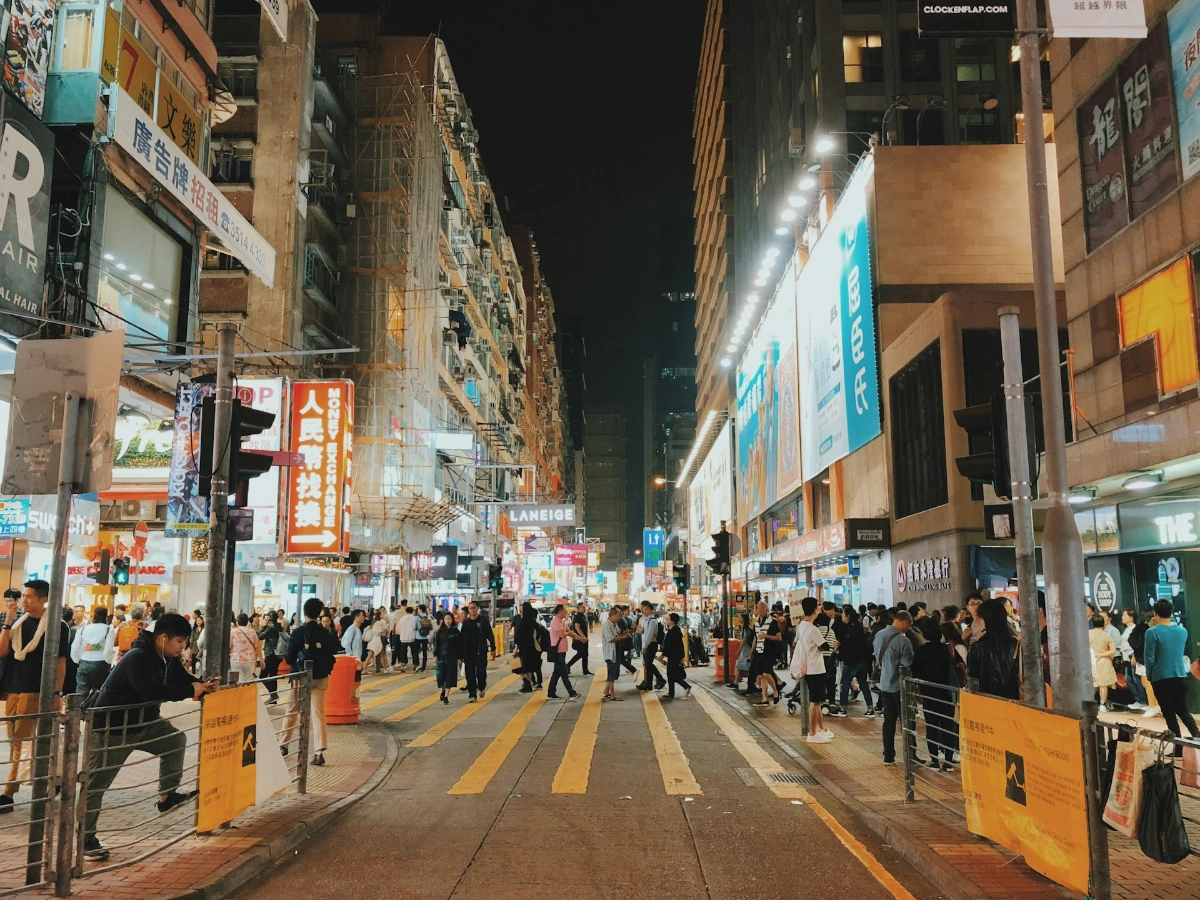 Wander through lively markets and street-food lanes in Hong Kong