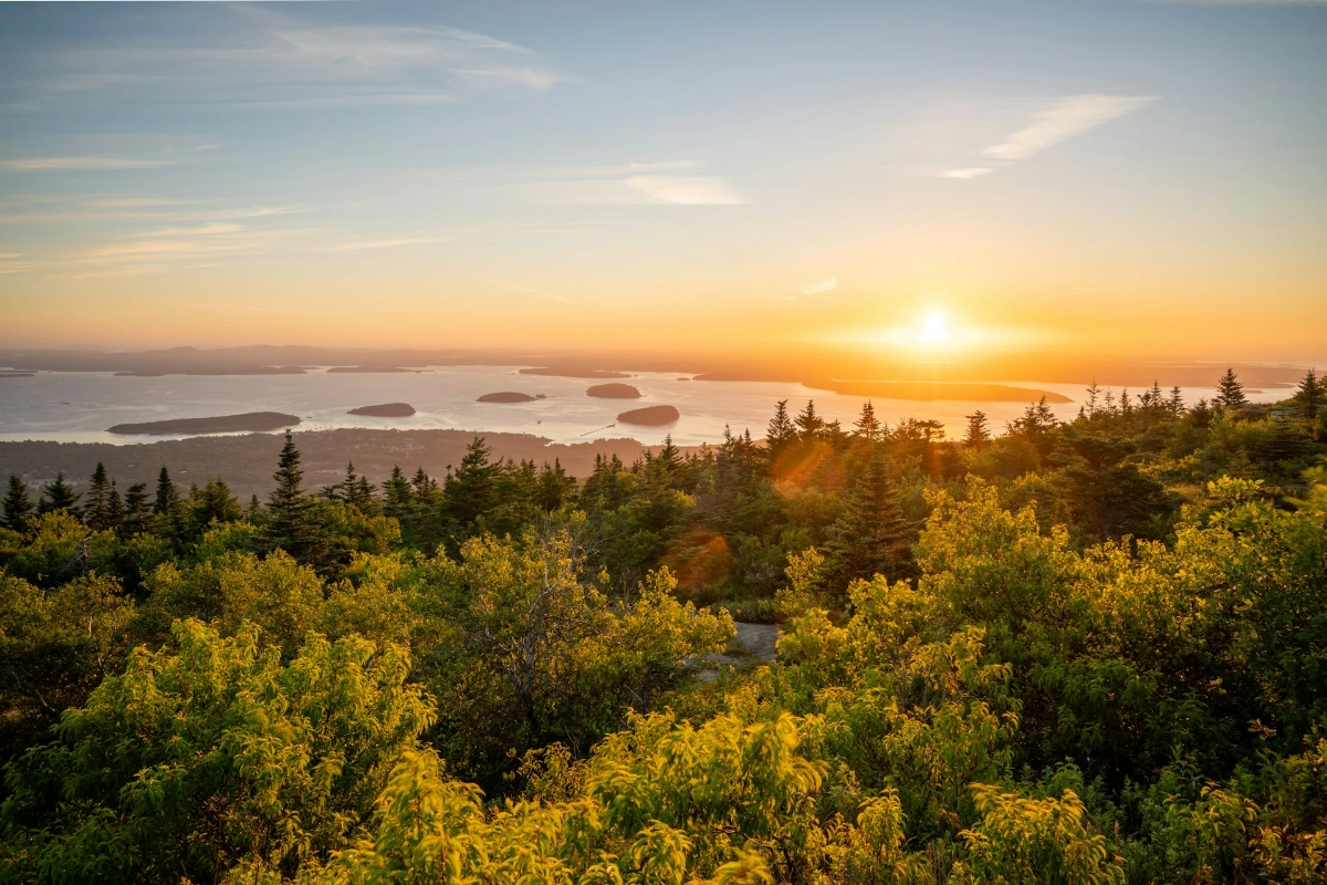 Catch the sunrise on Cadillac Mountain in Bar Harbor