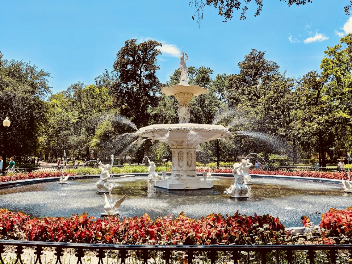 Stroll through Forsyth Park in Savannah