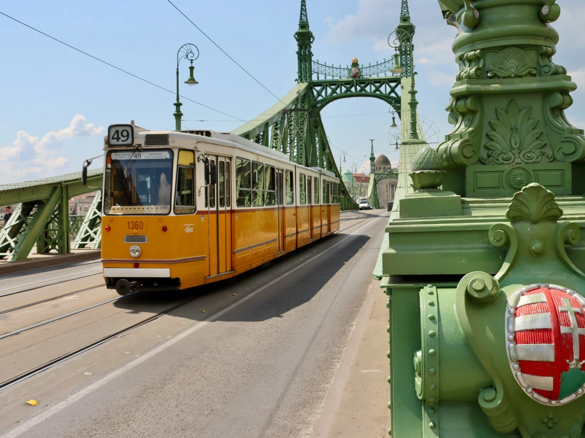 Ride Scenic Tram Line 2 in Budapest