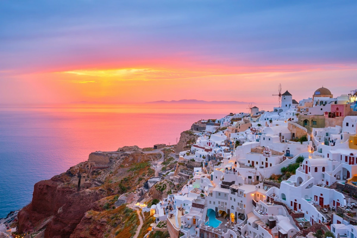 Sunset Spectacle in Oia in Santorini