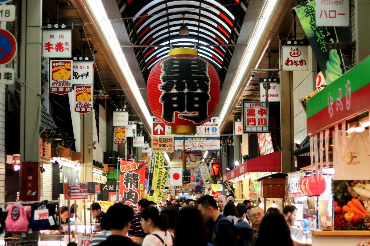Kuromon Ichiba Market in Osaka