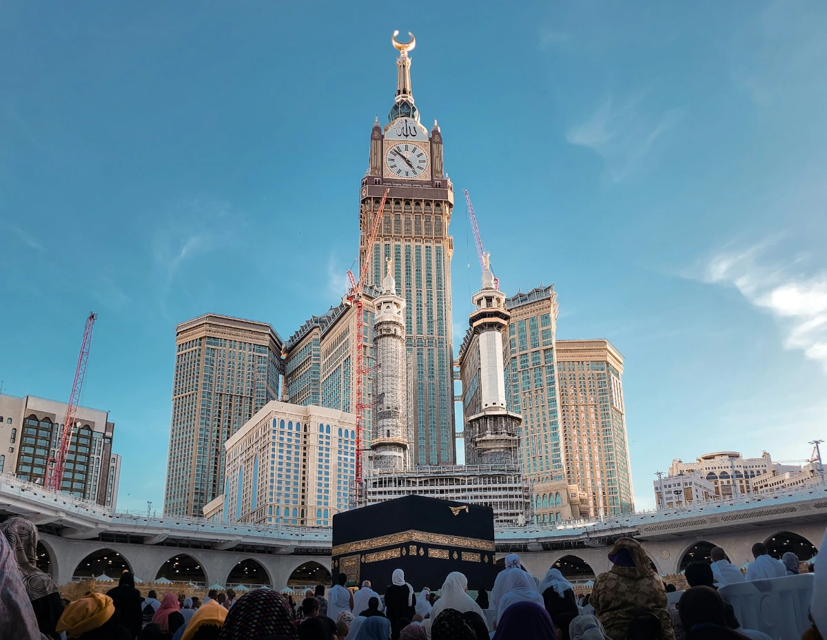 Observe the Abraj Al-Bait Clock Tower in Mecca