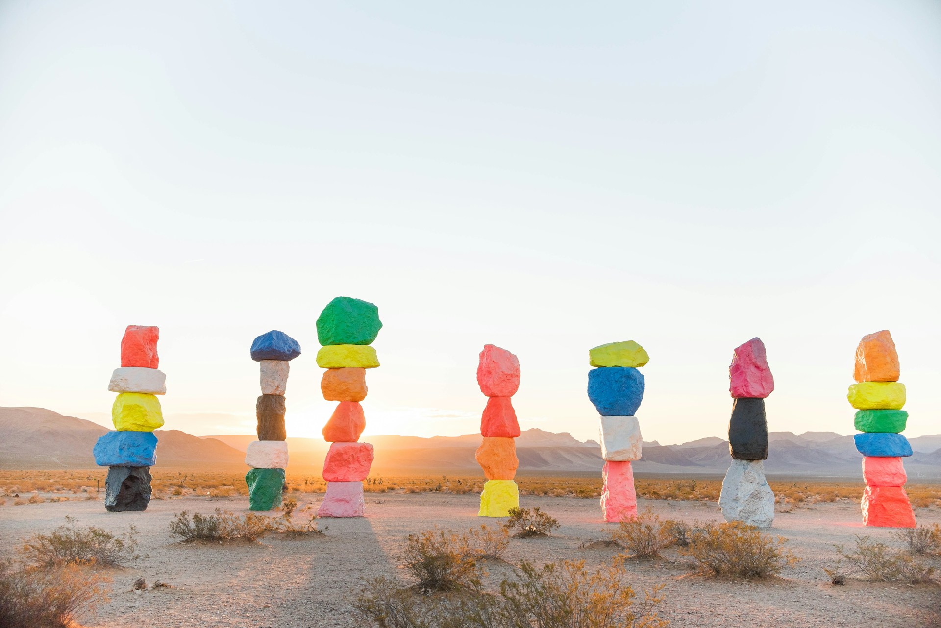 Visit the Seven Magic Mountains Art Installation in Las Vegas
