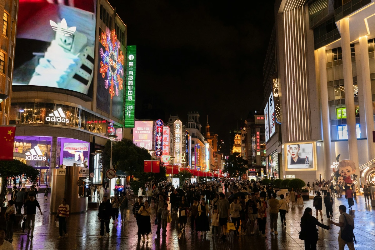 Shop and People-Watch on Nanjing Road in Shanghai